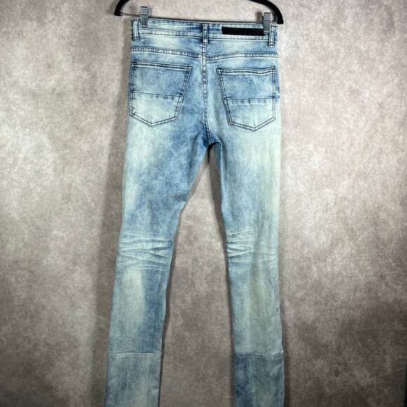 Rockstar Original Ultra Slim Jeans Mens 30 Blue Acid Wash Denim‎ Distressed Rock - Picture 6 of 13